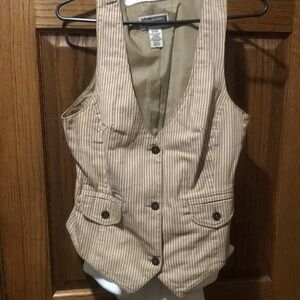 Striped Beige Vest